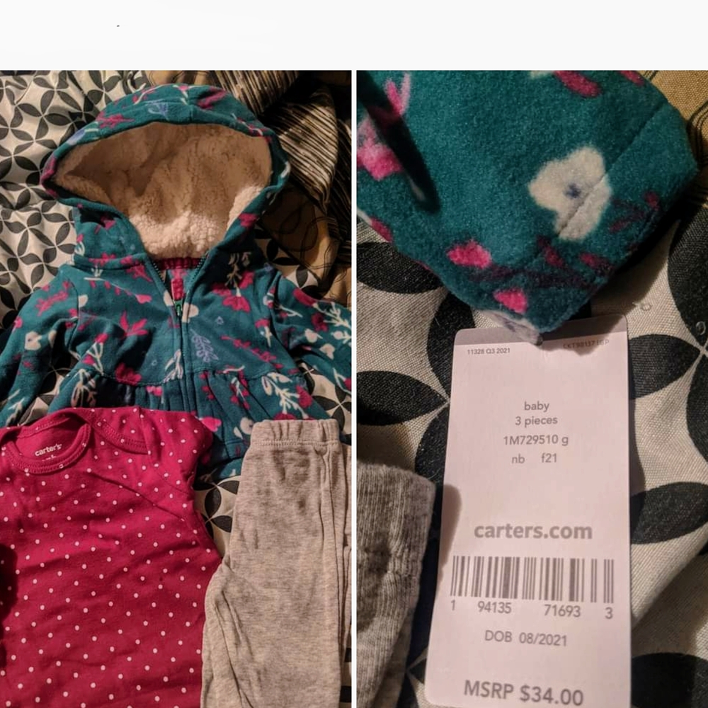 Carter's Baby Outfit Set - Floral and Polka Dot